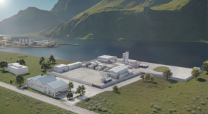 The figure illustrates a conceptual 15 tpd liquid hydrogen production facility.